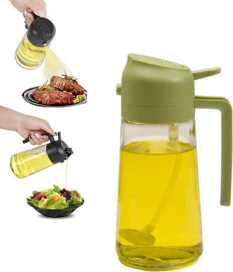 بخاخ زيت زجاجي 2 في 1 بسعة 470 مل